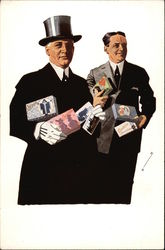 Gentlemen buying chocolates Postcard