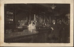 Men at Bar, Bartender Postcard Postcard