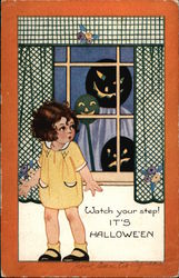 Watch Your Step! It's Halloween Postcard Postcard