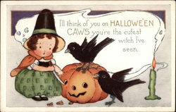 I'll Think of You On Halloween Postcard Postcard