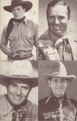 Signed Photo of Tom Tyler, Gene Autry, and Leo Maloney Cowboy Western Arcade Card Arcade Card Arcade Card