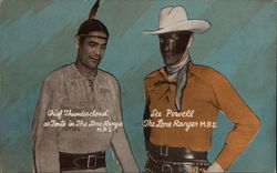 Chief Thundercloud and Lee Powell As Tonto and the Lone Ranger  Actors Arcade Card Arcade Card Arcade Card