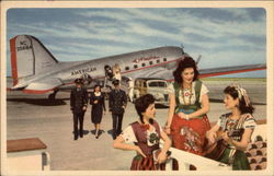 American Airlines Pilots and Stewardess Postcard