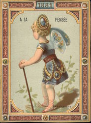 A La Pensee 1881 Trade Card