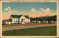 Snow White Tourist's Home and Deluxe Cabins on Route 20 Postcard