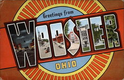 Greetings from Wooster Ohio Postcard Postcard