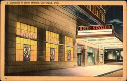 Entrance to Hotel Statler Cleveland, OH Postcard Postcard