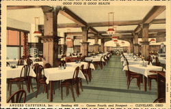 Anders Cafeteria, Inc. - Seating 400 - Corner Fourth & Prospect - Good Food is Good Health Postcard