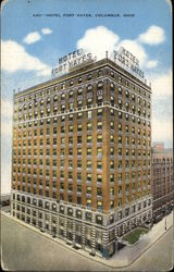 Bird's Eye View of Hotel Fort Myers Columbus, OH Postcard Postcard