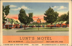 Lunt's Motel Salt Lake City, UT Postcard Postcard