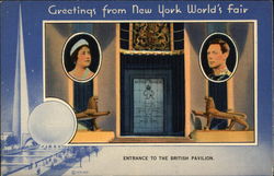 Greetings from New York World's Fair - Entrance to the British Pavilion Postcard