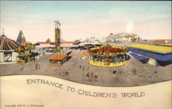 Entrance to Childre's World New York, NY 1939 NY World's Fair Postcard Postcard