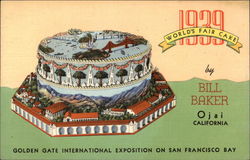 1939 World's Fair Cake by Bill Baker 1939 San Francisco Exposition Postcard Postcard