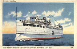 Steamer Naushon - Martha's Vineyard & Nantucket Steamboat Line New Bedford, MA Postcard Postcard