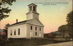 Union Church attended by Ex-President Coolidge Plymouth, VT Postcard Postcard