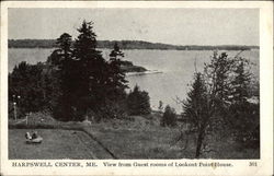 View from Guest Rooms of Lookout Point House Harpswell Center, ME Postcard Postcard