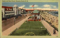 Casino and Band Stand Hampton Beach, NH Postcard Postcard