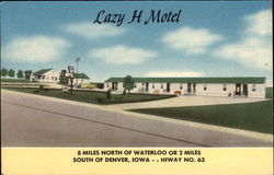 Street View of Lazy H Motel - Highway 63 Denver, IA Postcard Postcard