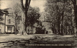 The Campus in the Spring at Eureka College Postcard