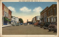 View of Main Street, Looking East Mexico, NY Postcard Postcard