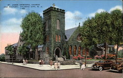 St. James Epixcopal Church and Rectory Atlantic City, NJ Postcard Postcard