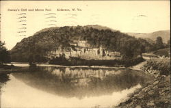 Scenic View of Steven's Cliff and Mirror Pool Alderson, WV Postcard Postcard