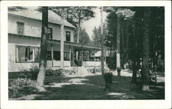 A corner of the lodge, Jamaica Point Camps Belgrade Lakes, ME Postcard Postcard