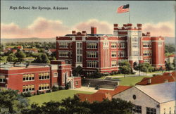 High School Hot Springs, AR Postcard Postcard