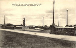 Monument of the World War Red Cross Driver at Womens College Postcard