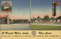 El Rancho Motor Lodge, Rose Court Postcard