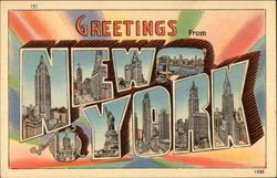 Greetings from New York Postcard Postcard