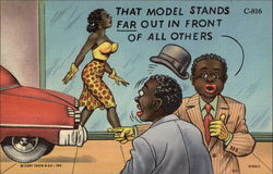 That Model Stands Far Out in Front of All Others Postcard