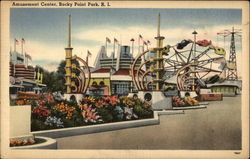 View of Amusement Center, Rocky Point Park Warwick, RI Postcard Postcard