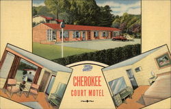 Cherokee Court Motel Postcard