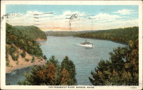 Bird's Eye View of the Penobscot River Bangor, ME