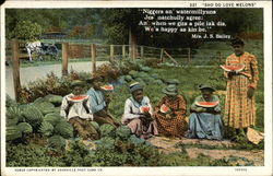 "Niggers an' watermillyuns Postcard