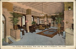 The Lounge, Hotel Bristol, West 48th St., East of Broadway Postcard