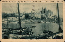 World Cruise Hamburg-Amerika Linie Weltreise, Palma de Mallorca Postcard