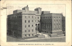 Street View of Missouri Methodist Hospital St. Joseph, MO Postcard Postcard