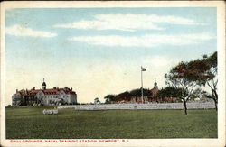 Drill Grounds, Naval Training Station Newport, RI Postcard Postcard