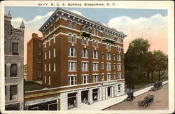 Street View of YMCA Building Postcard