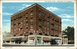 Street View of the Osage Hotel Arkansas City, KS Postcard Postcard