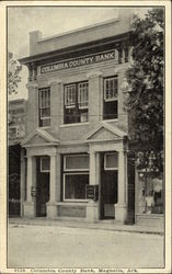 Street View of Columbia County Bank Postcard