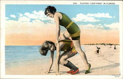 Playing "Leap-Frog" Florida Postcard Postcard