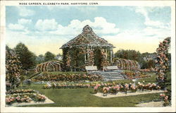 The Rose Garden in Elizabeth Park Hartford, CT Postcard Postcard