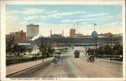 View from Francis Street Providence, RI Postcard Postcard