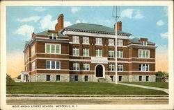 West Broad Street School Westerly, RI Postcard Postcard