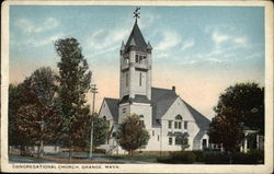 Congregational Church Orange, MA Postcard Postcard