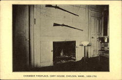 Chamber Fireplace in the Cary House Postcard