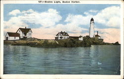 Boston Light, Boston Harbor Postcard